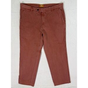 Tommy Bahama Pants Mens 38x32 Pink Salmon Regular Fit Straight Chino Pima Cotton
